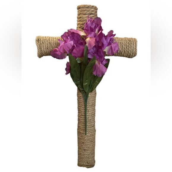 Other - NEW Easter Cross Rope Braided Door Hanger Decor‎